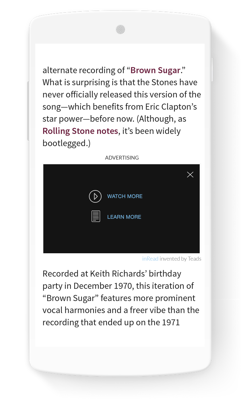 Teads inRead Teads inRead